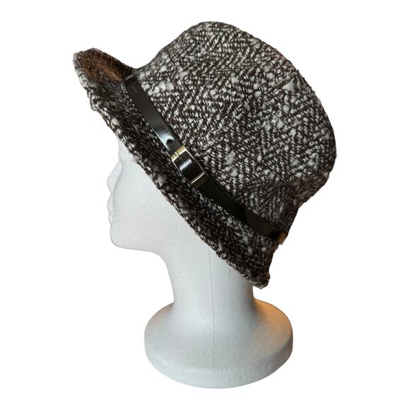 Banana Republic WOOL TWEED FEDORA with belt around the crown size M/L - Picture 7 of 12